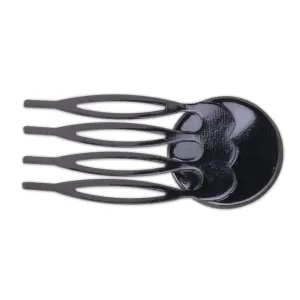 Comb Hair Clips Findings 20mm Round Bezel Setting,Bridal Supplies 4 Teeth Hair Comb ,Diy Hair Accessories,Black