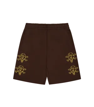 CONES AND BONES SWEATSHORTS - BROWN