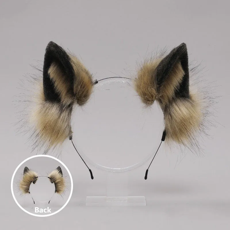 COSPLAY WOLF EAR PLUSH HAIR BAND SET UB2686