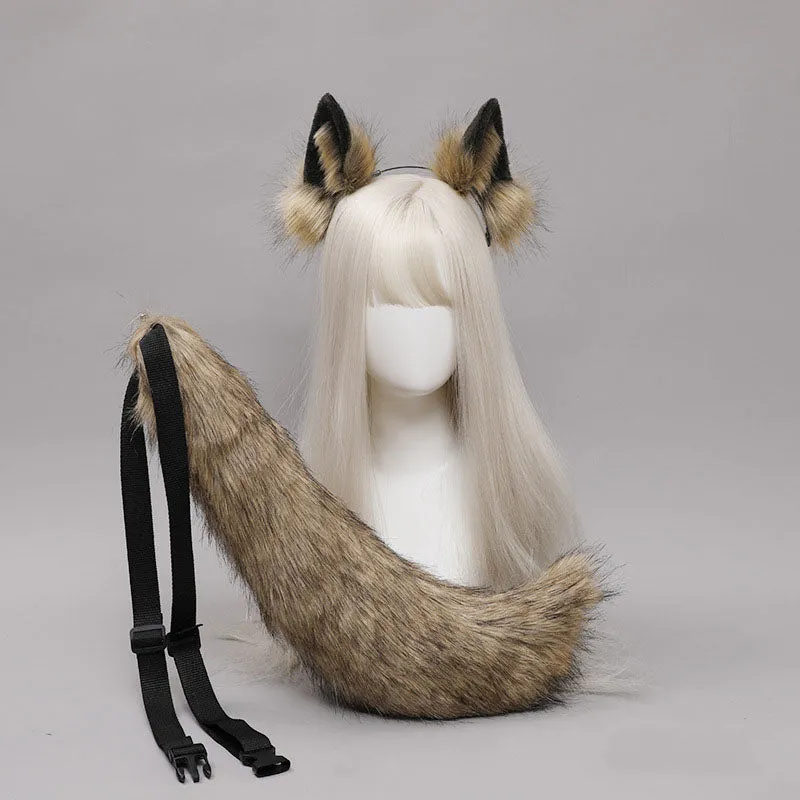 COSPLAY WOLF EAR PLUSH HAIR BAND SET UB2686