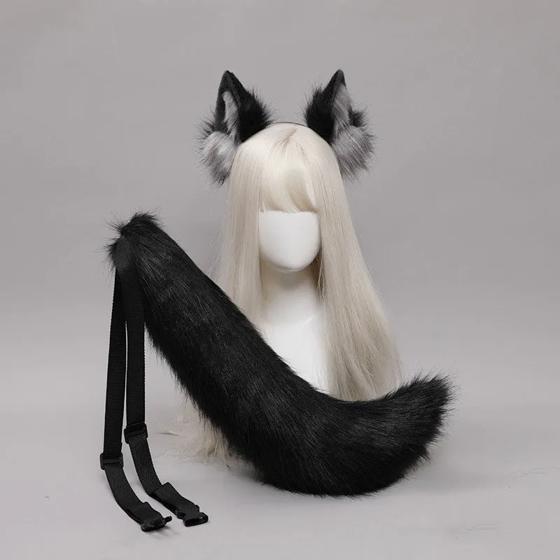 COSPLAY WOLF EAR PLUSH HAIR BAND SET UB2686