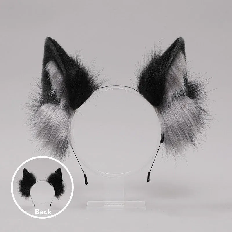 COSPLAY WOLF EAR PLUSH HAIR BAND SET UB2686