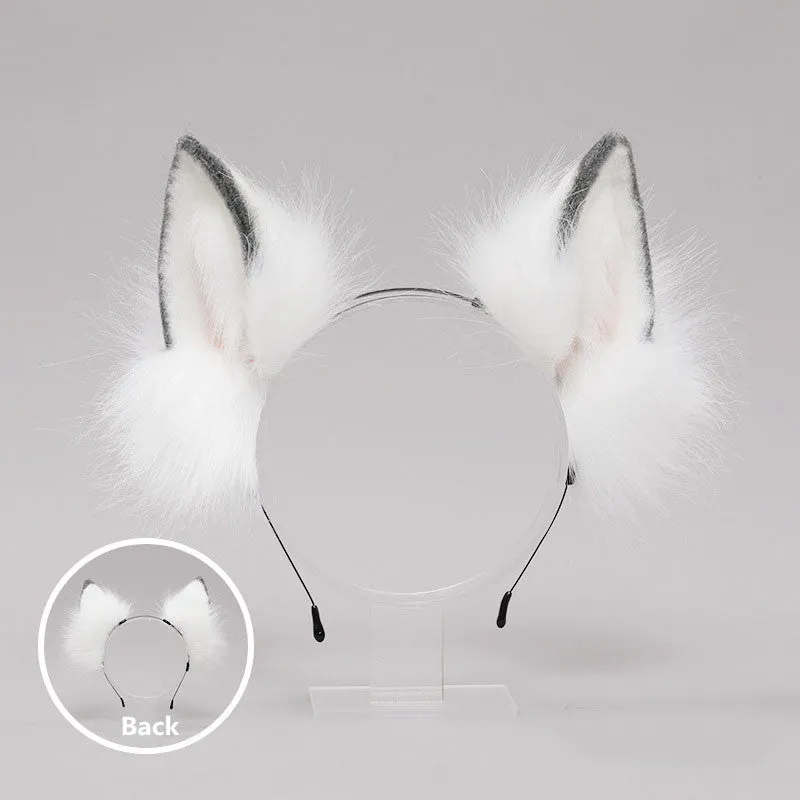 COSPLAY WOLF EAR PLUSH HAIR BAND SET UB2686