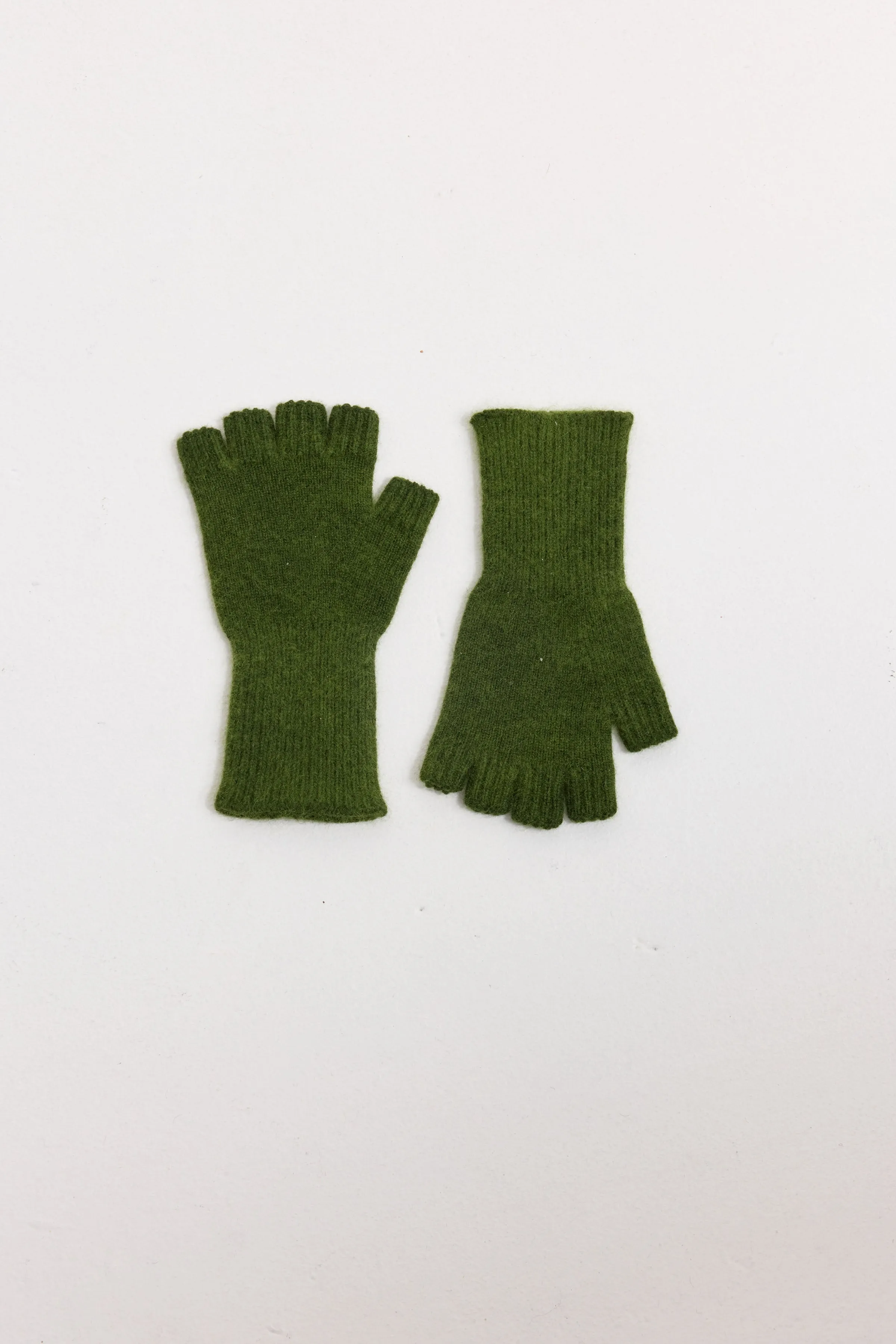 Cottage Industry Fingerless Gloves (Medium Cuff) - Forest Green