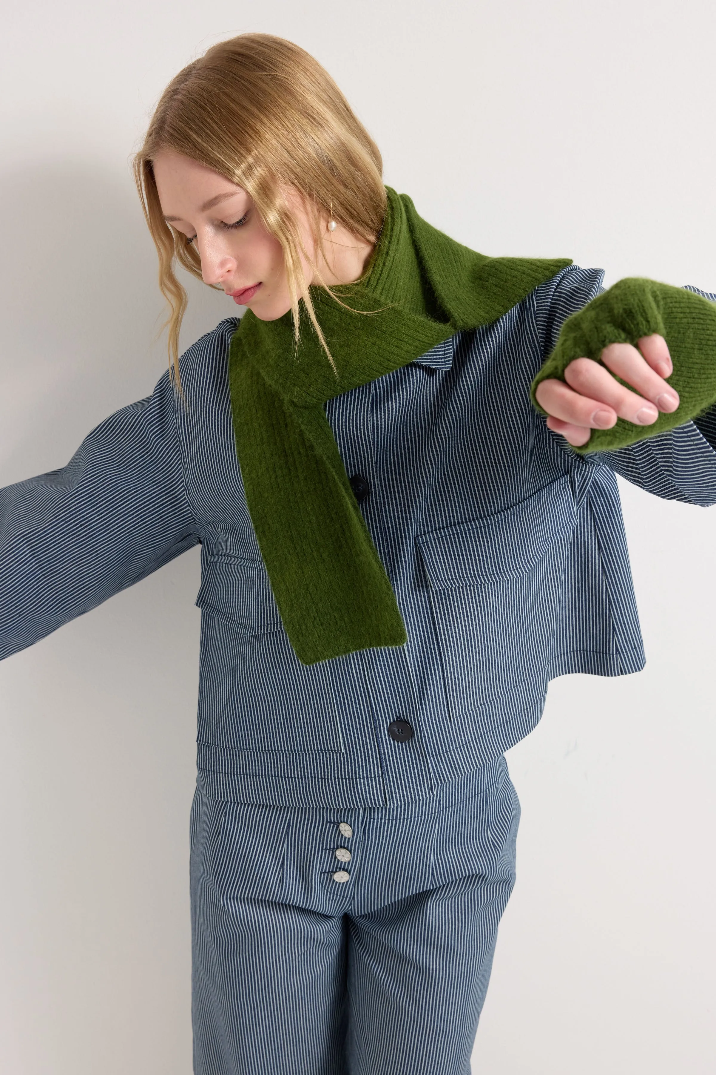 Cottage Industry Fingerless Gloves (Medium Cuff) - Forest Green