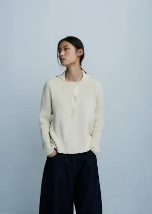 Cotton Cardigan, Natural