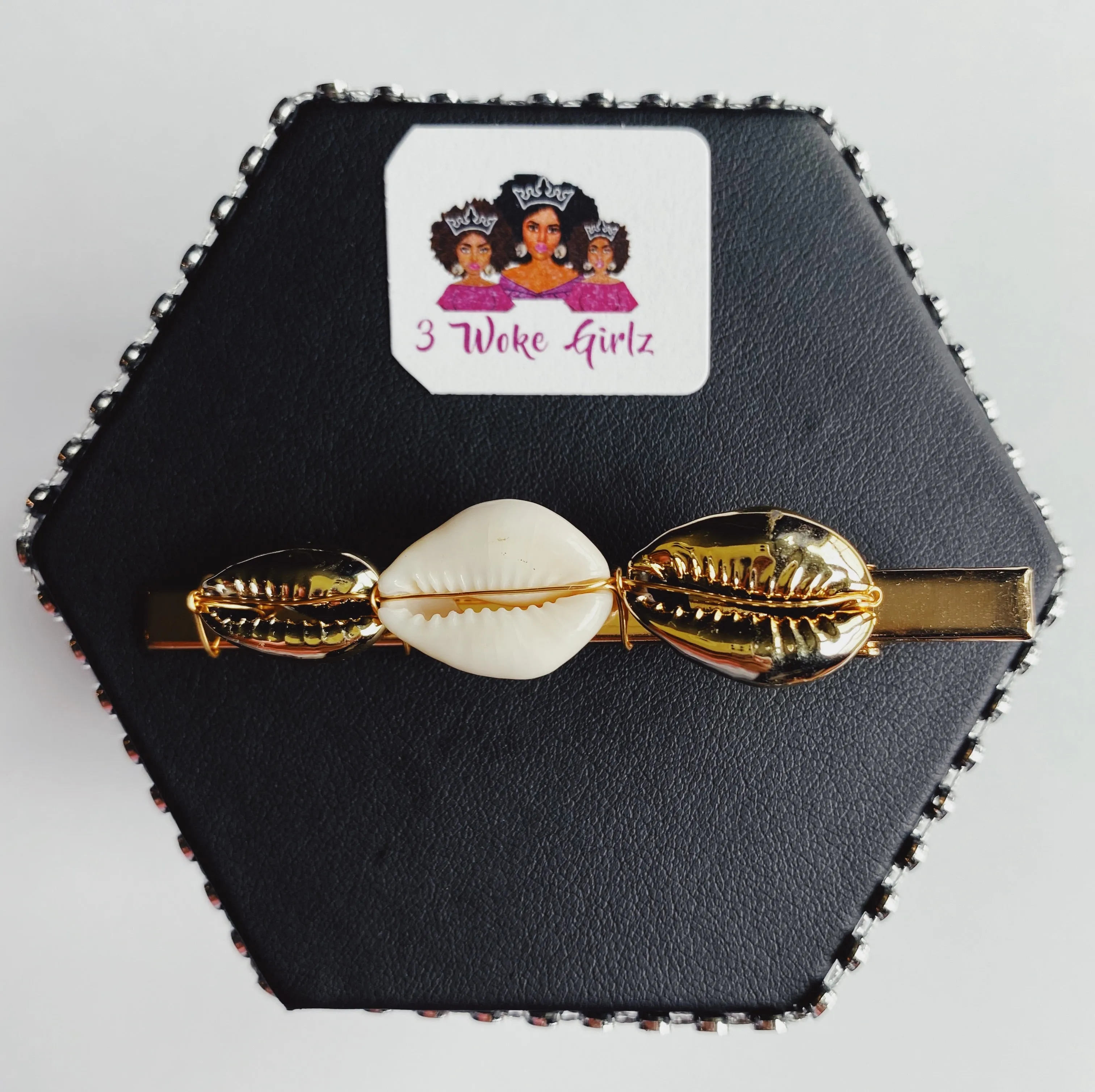 Cowrie Shells Statement Hair Clip