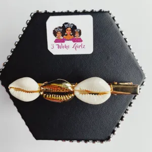 Cowrie Shells Statement Hair Clip