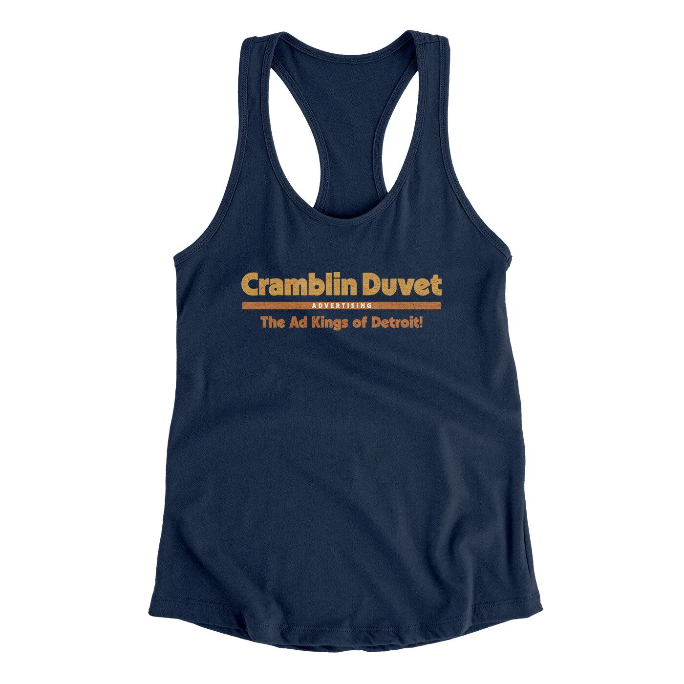 Cramblin Duvet Advertising Women's Racerback Tank