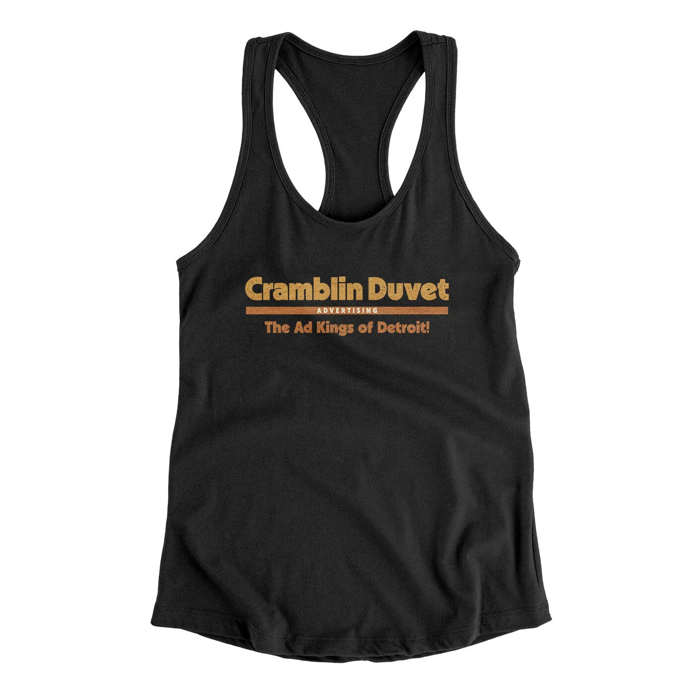 Cramblin Duvet Advertising Women's Racerback Tank