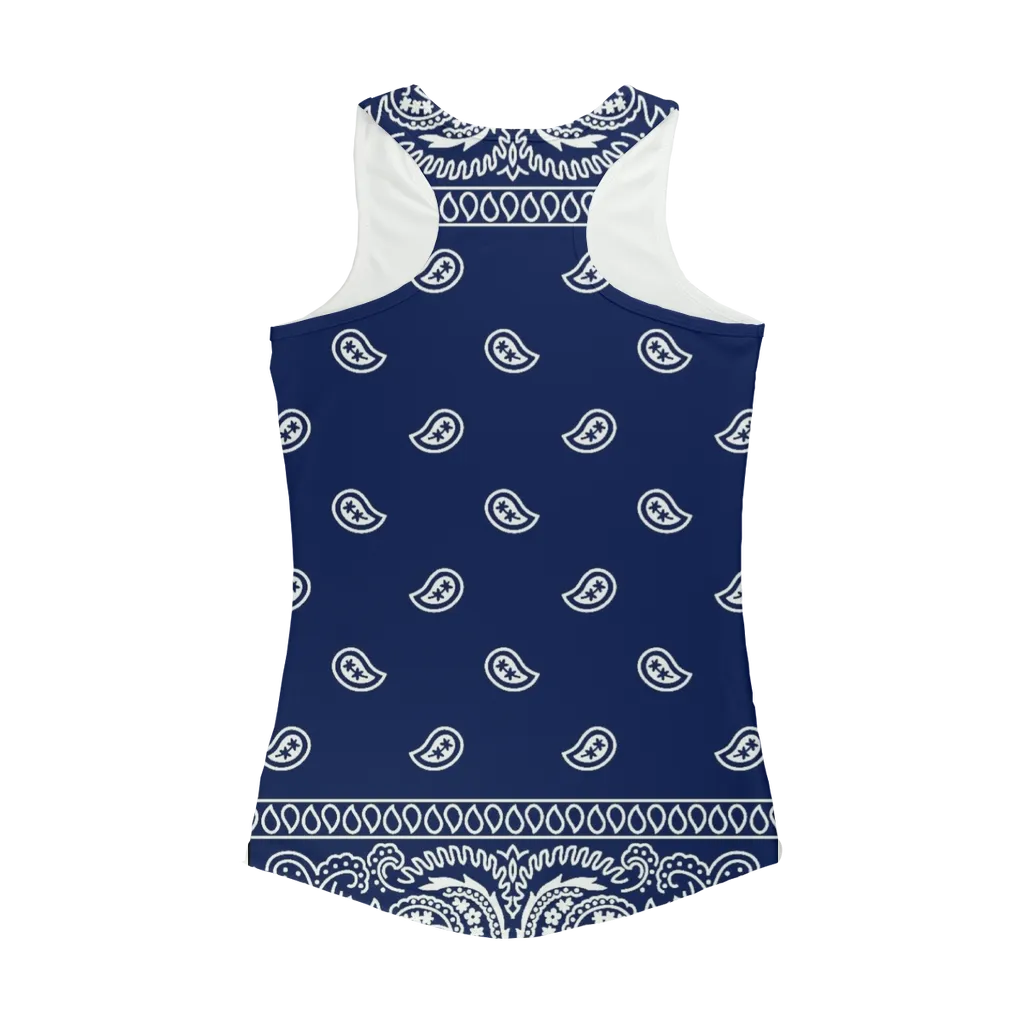 Crip Cuz Blue Bandana Women Performance Tank Top