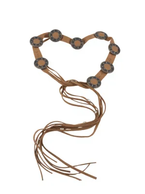 Crispin Leather Fringe Belt