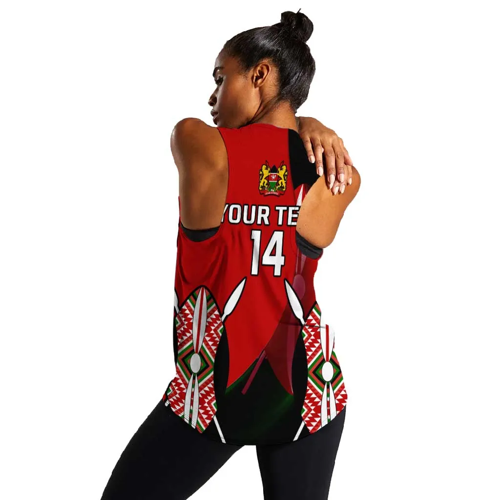 Custom Kenya Rugby Sevens Kenyan Sporty Version Women Racerback Tank LT14