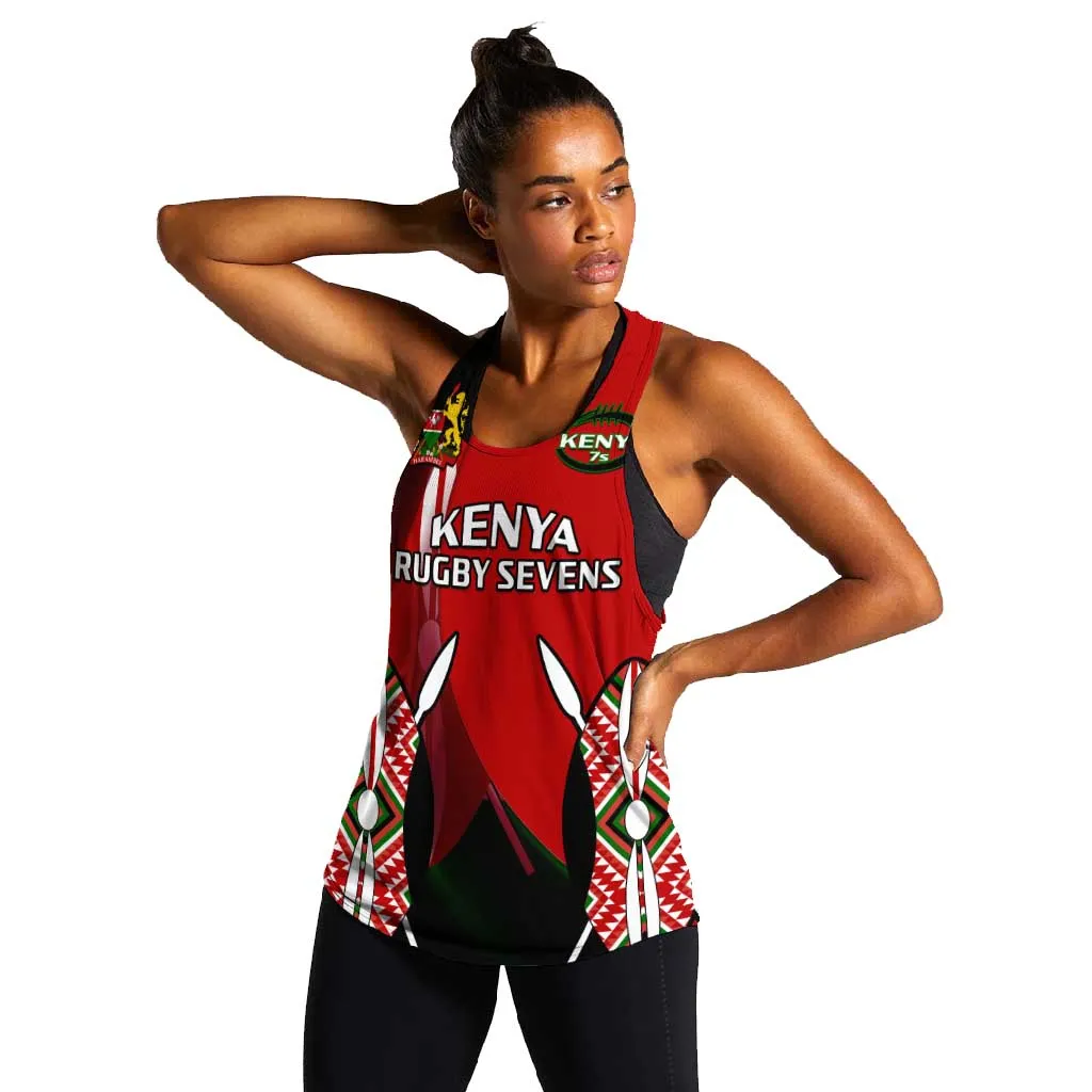 Custom Kenya Rugby Sevens Kenyan Sporty Version Women Racerback Tank LT14