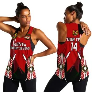 Custom Kenya Rugby Sevens Kenyan Sporty Version Women Racerback Tank LT14