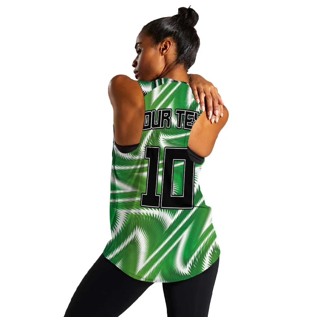 Custom Nigeria Football Women Racerback Tank Sporty Super Eagles LT03