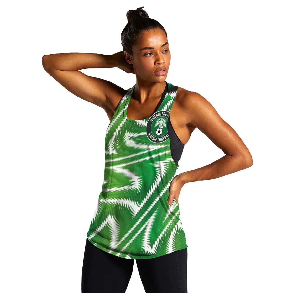 Custom Nigeria Football Women Racerback Tank Sporty Super Eagles LT03