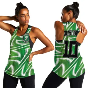 Custom Nigeria Football Women Racerback Tank Sporty Super Eagles LT03