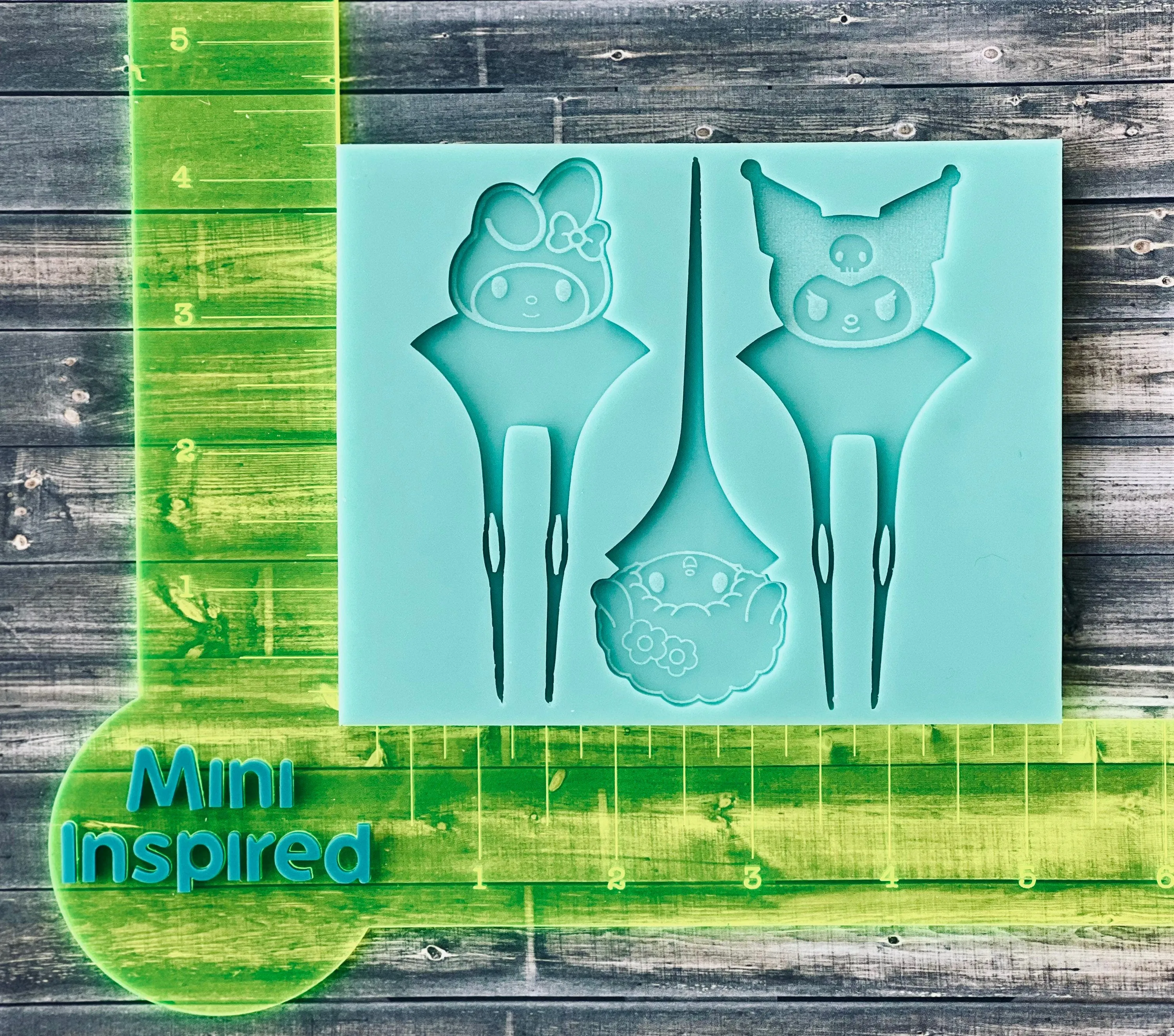 Cute character hair clips silicone mold for resin - bunny,sheep, DIY hair accessories