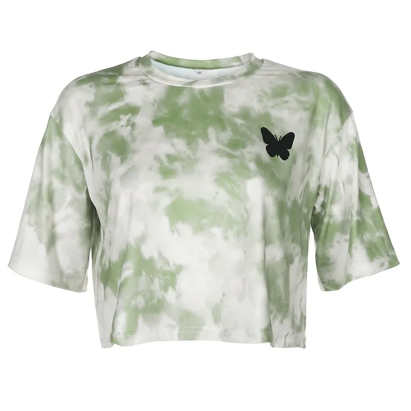 Darlingaga Streetwear Tie Dye Two Piece Set Women Tracksuit