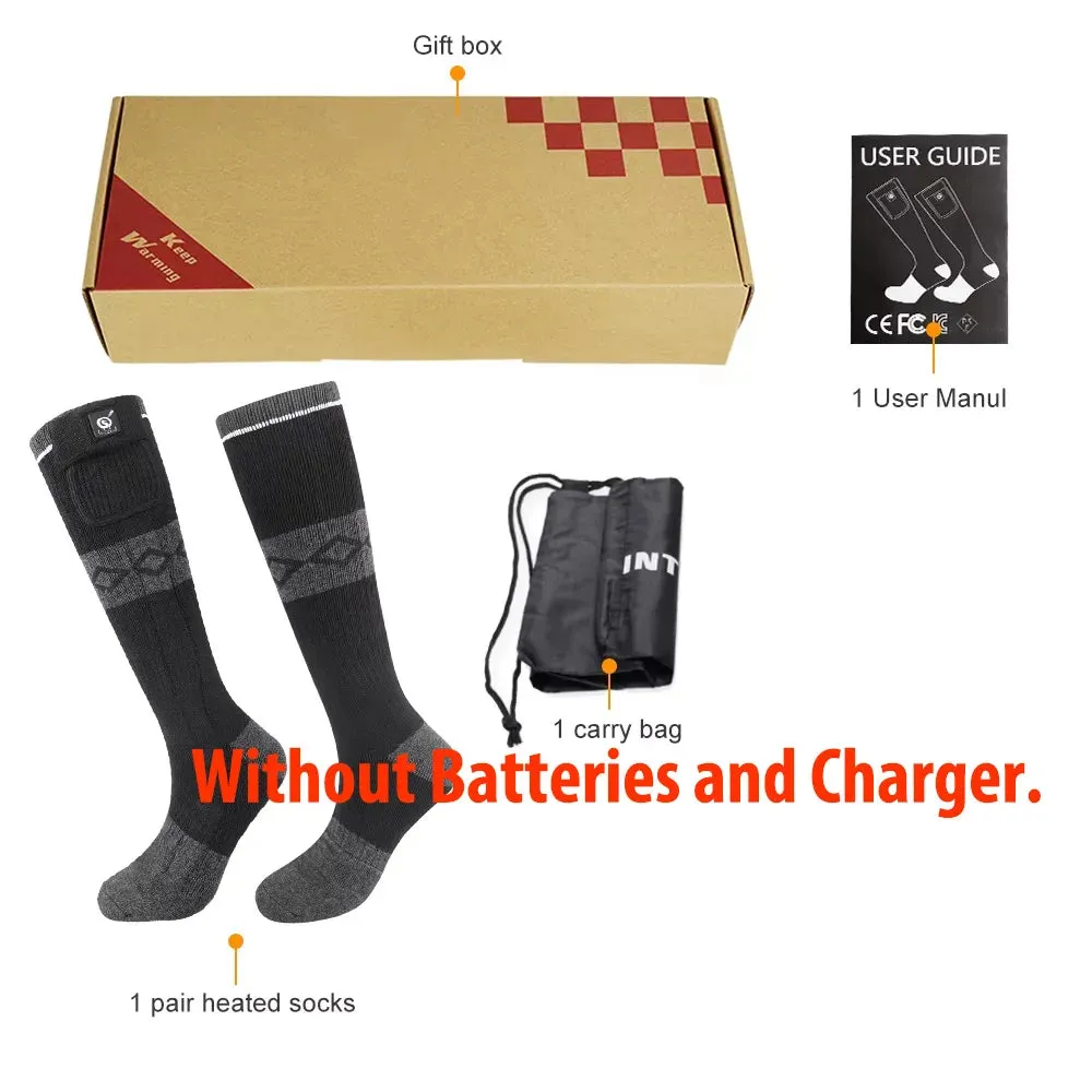 Day Wolf Heat Brand Socks Heated Outdoor Ski Warm Foot Warmer Thermal Socks With Battery Men's Heated Battery Socks All in One