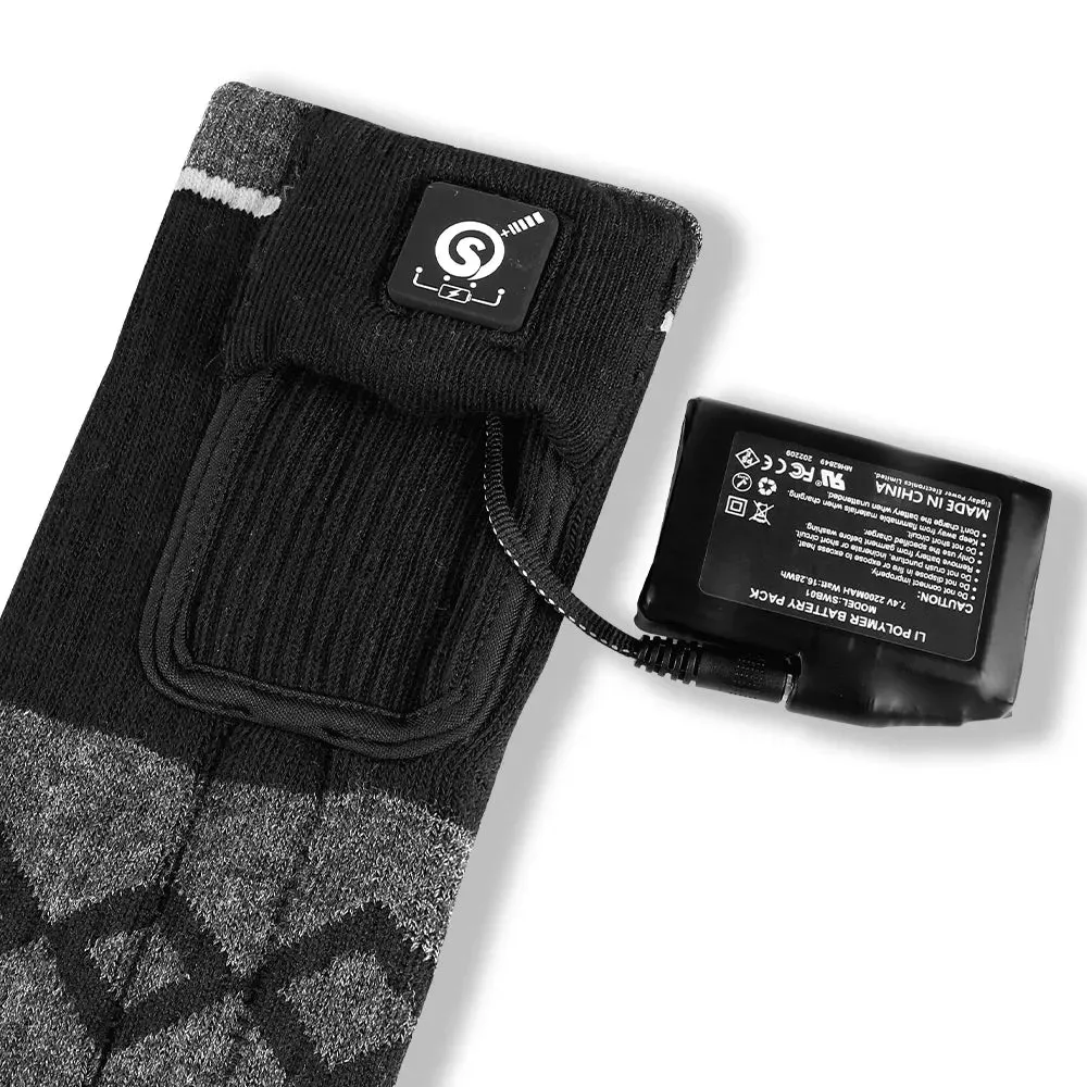 Day Wolf Heat Brand Socks Heated Outdoor Ski Warm Foot Warmer Thermal Socks With Battery Men's Heated Battery Socks All in One