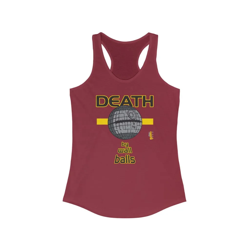DEATH by Wall Balls - Womens Racerback Tank Tops