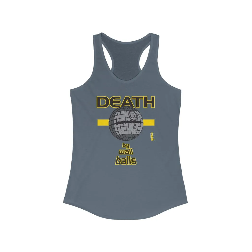 DEATH by Wall Balls - Womens Racerback Tank Tops