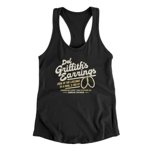 Del Griffith's Earrings Funny Thanksgiving Women's Racerback Tank