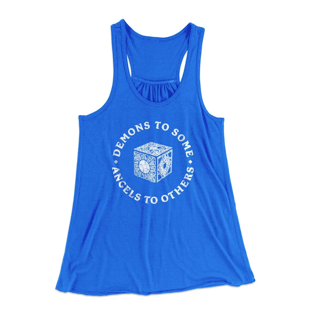Demons To Some Angels To Others Women's Flowey Racerback Tank Top