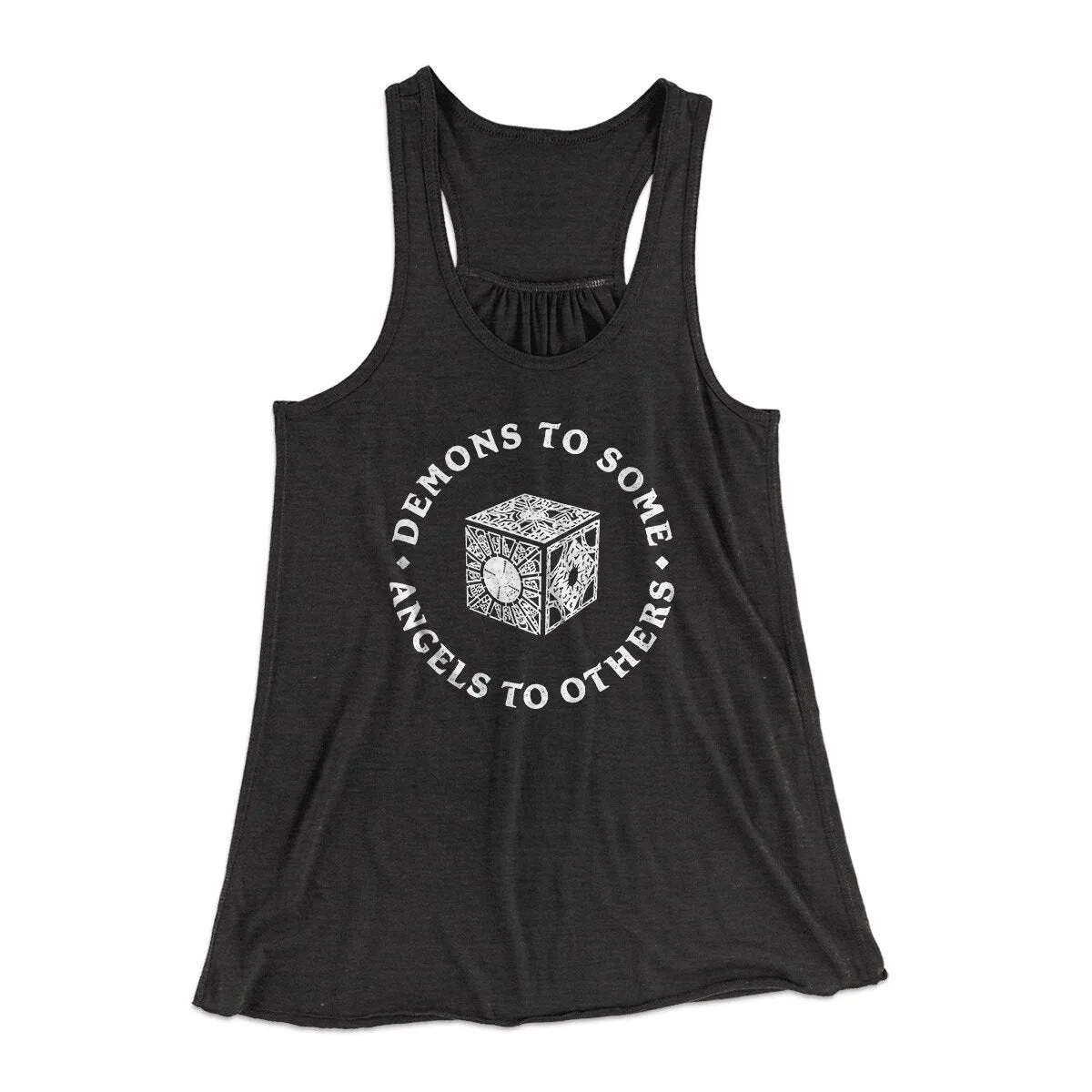 Demons To Some Angels To Others Women's Flowey Racerback Tank Top