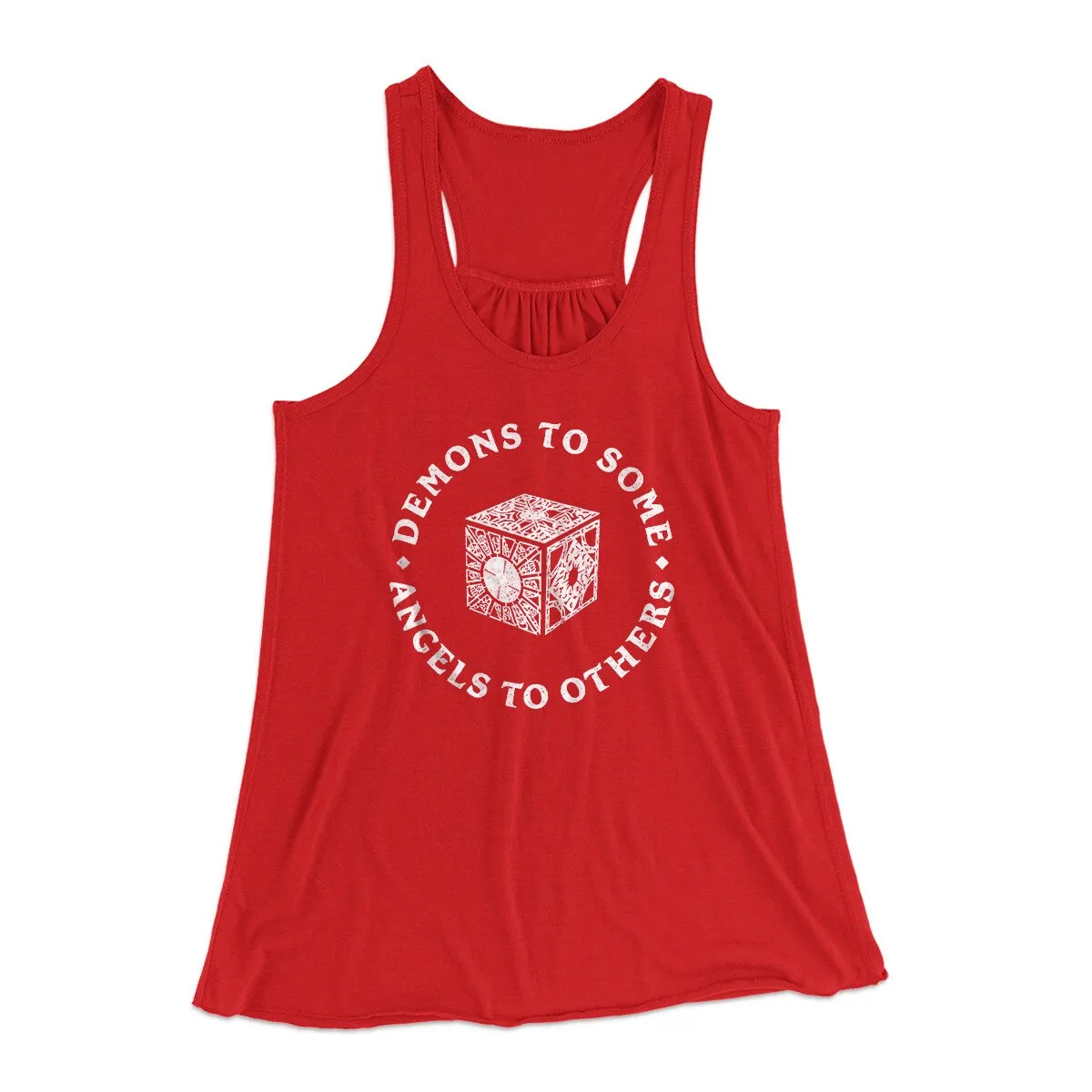 Demons To Some Angels To Others Women's Flowey Racerback Tank Top