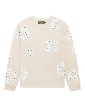 Denim Tears Rhinestone Cotton Wreath Thermal Oatmeal