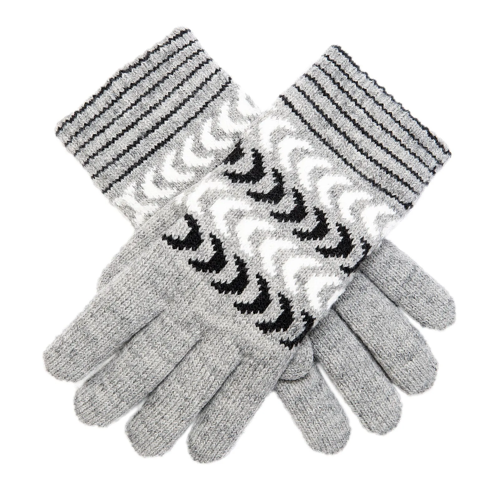DENTS Ladies Womens Gloves Fleece Lined Warm Chevron
