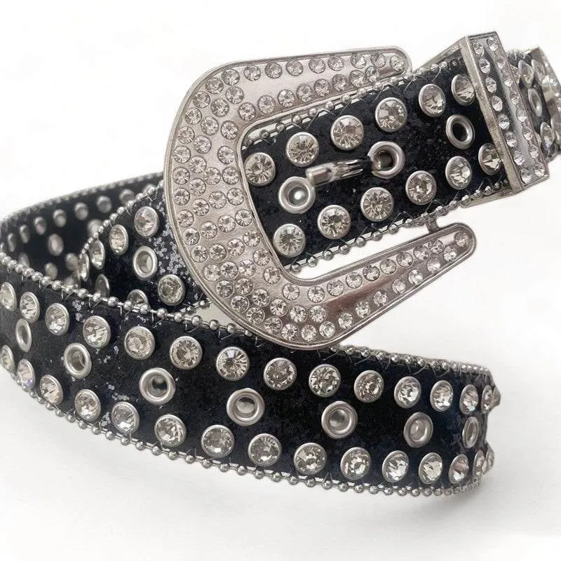 Diamond-Studded Cowboy Belt