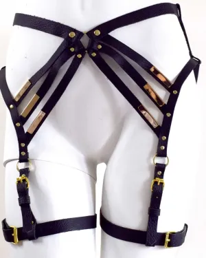 Diedre Leather Leg Harness