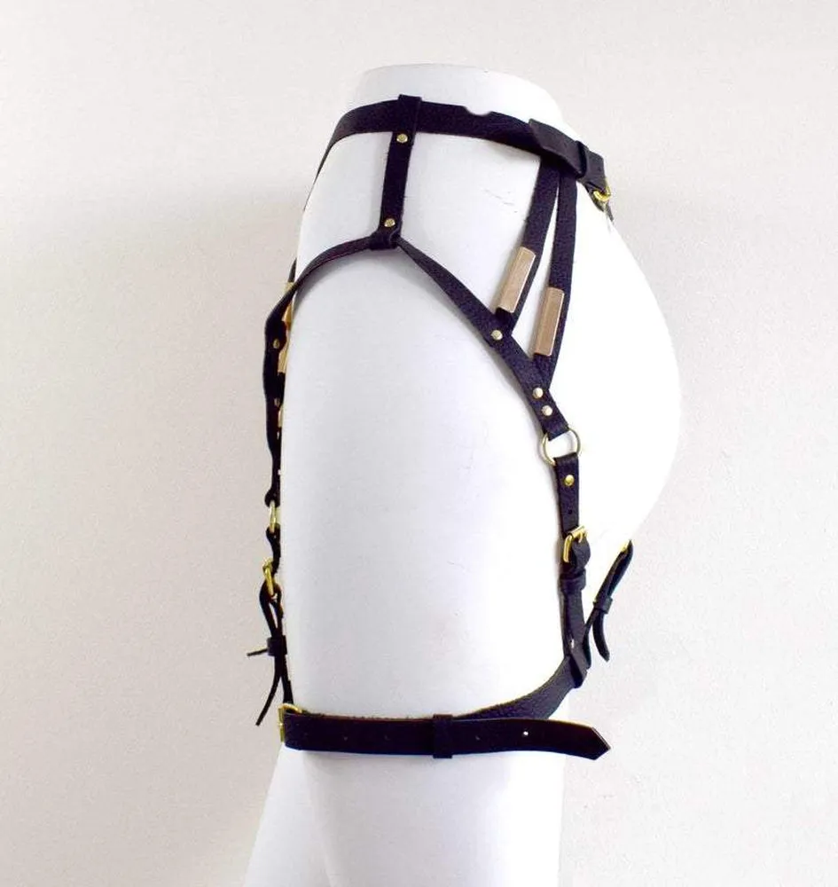 Diedre Leather Leg Harness
