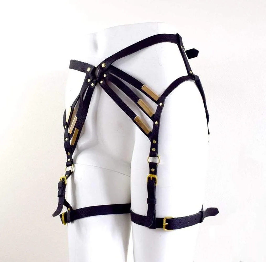 Diedre Leather Leg Harness