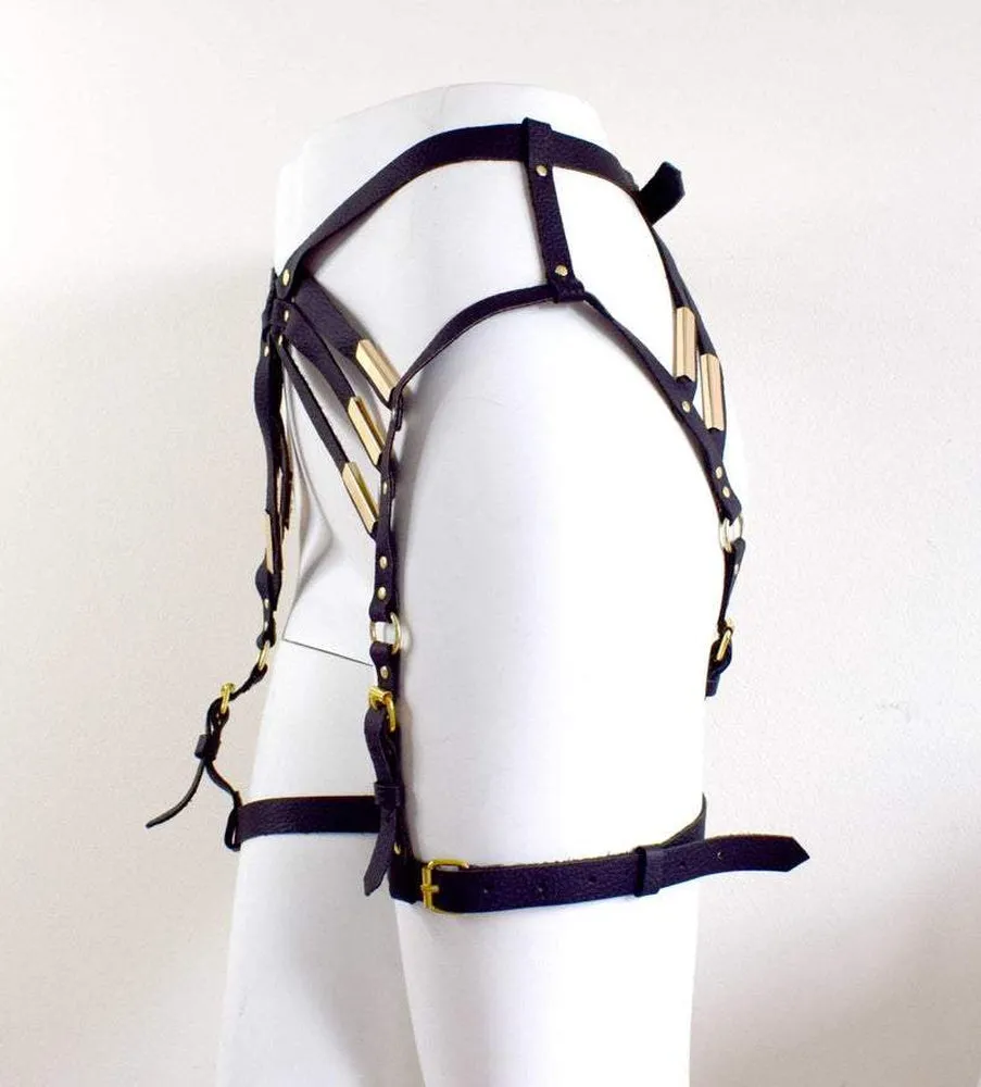 Diedre Leather Leg Harness