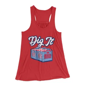 Dig It - Record Crate Women's Flowey Tank Top