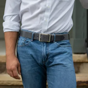 Distressed Gray Leather Titanium Work Belt by Nickel Smart®