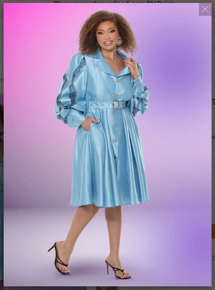 Donna Vinci Style 12179 1PC Flare Dress Novelty Silk Fabric
