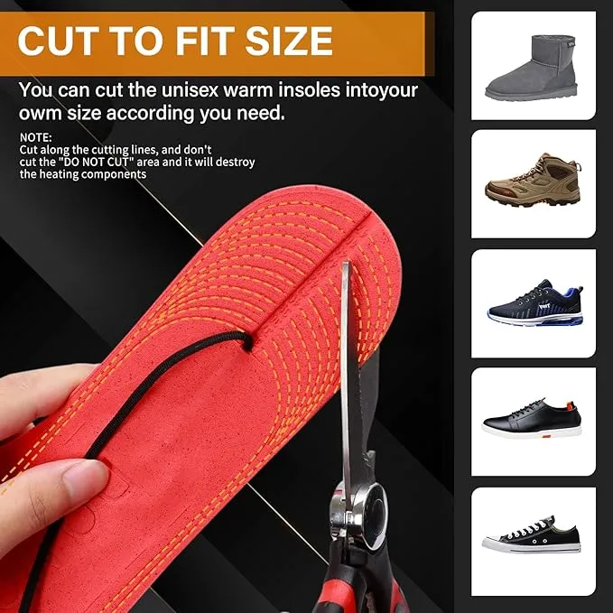 Dr.warm Rechargeable Heated Insoles, APP Remote Control Thermal Electric Insoles Battery Powered Foot Warmers for Men Women Outdoor Hunting Fishing Camping
