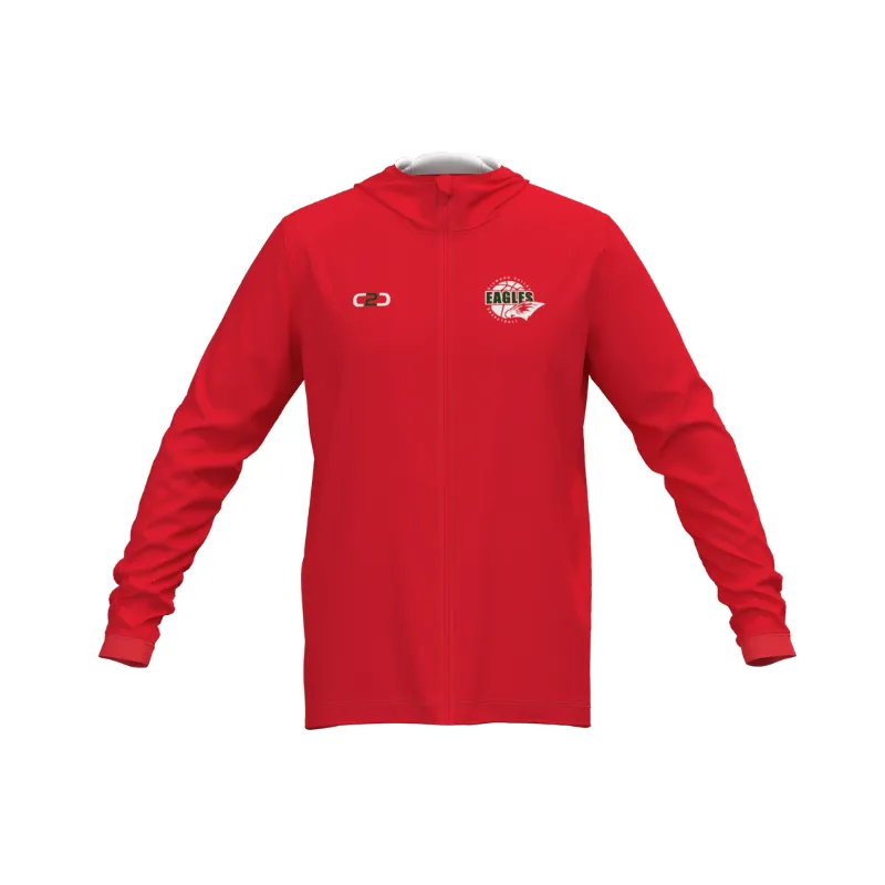 DVBA Diamond Valley Basketball SlimFit HP Tech Stretch Zip Hoodie Red