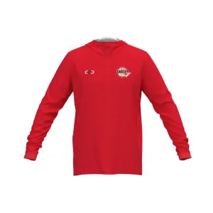 DVBA Diamond Valley Basketball SlimFit HP Tech Stretch Zip Hoodie Red