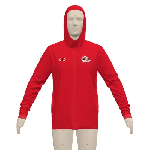 DVBA Diamond Valley Basketball SlimFit HP Tech Stretch Zip Hoodie Red