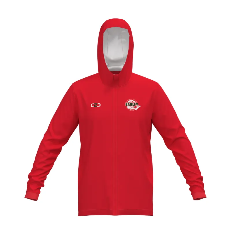 DVBA Diamond Valley Basketball SlimFit HP Tech Stretch Zip Hoodie Red