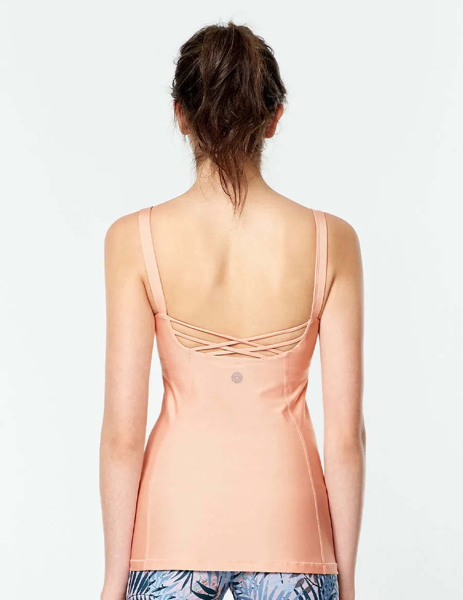 easyoga LESPIRO Intertwined Tank - R23 Mature Peach