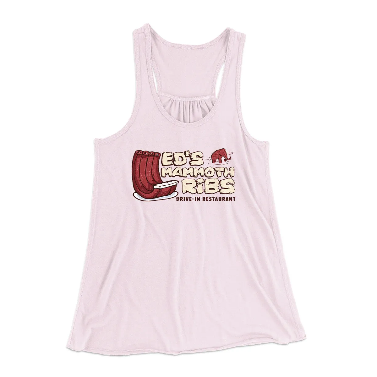 Ed's Mammoth Ribs Women's Flowey Racerback Tank Top
