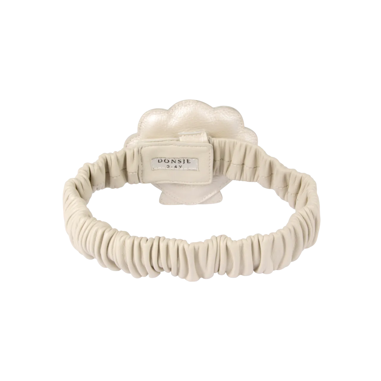 Ella Belt | Scallop | Off White Metallic Leather